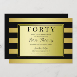 Invitación El oro enmarcado en 40 años