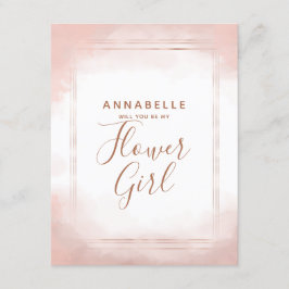 Invitación El oro rosado y Subió de Rubor será mi chica flor