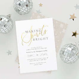 Invitación El oro y el blanco hacen que los espíritus brillen