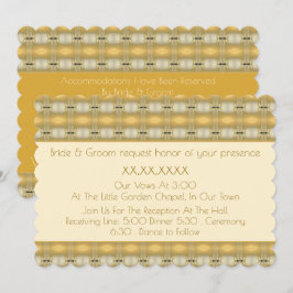 Invitación El Oro Y La Crema Elegantes