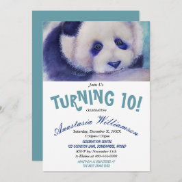 INVITACIÓN EL OSO PANDA DULCE TIENE 10 CUMPLEAÑOS DE FIESTA
