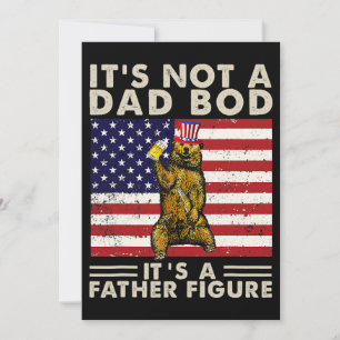 Invitación El Oso Retro No Es Un Bod De Papá Es Un Padre Figu