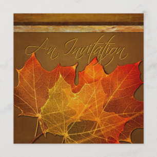 Invitación El otoño deja al Personalizado del Día de Acción d