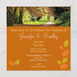 Invitación El otoño deja Boda
