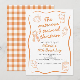 Invitación El otoño en que cumplí trece años de cumpleaños
