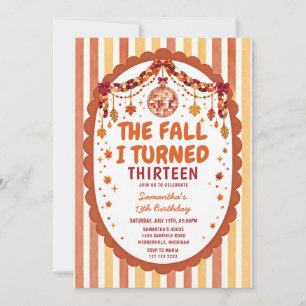 Invitación El Otoño en que Cumplí Trece Cumpleaños 13