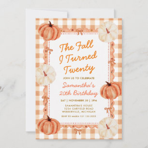 Invitación El Otoño en que Cumplí Veinte Cumpleaños de Cuadro