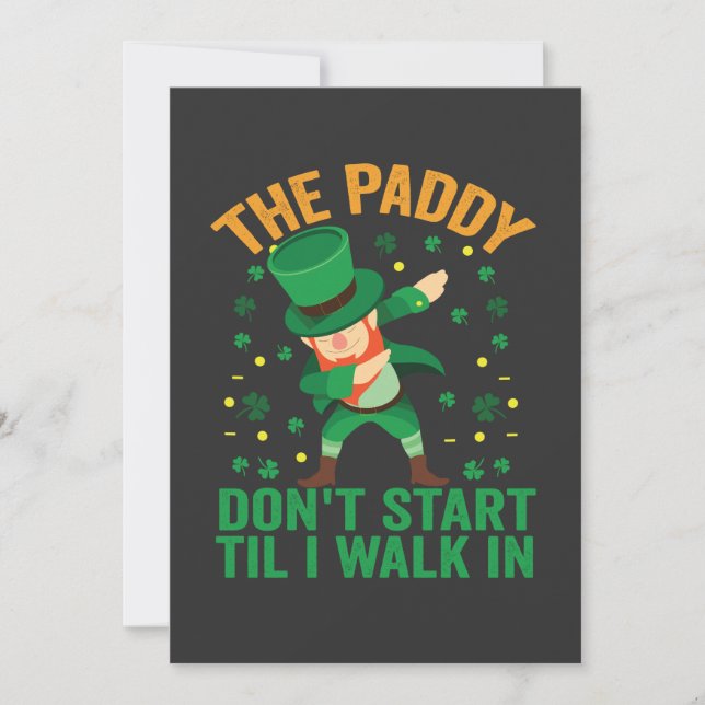 Invitación El Paddy no empieza hasta que entro en San Patrici (Anverso)