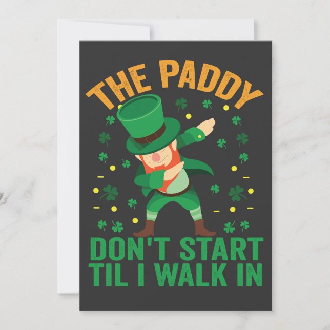 Invitación El Paddy no empieza hasta que entro en St Patrick (Anverso)