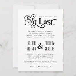 Invitación El Padre Alojó Su Día Por Fin Boda