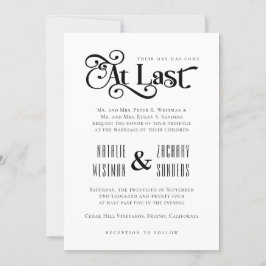 Invitación El Padre Alojó Su Día Por Fin Boda