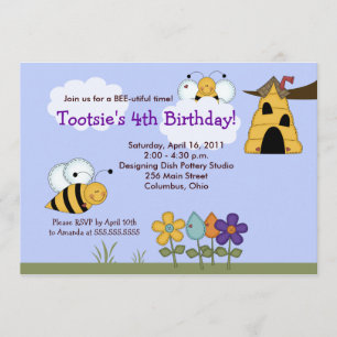 Invitación El país manosea abejas que el cumpleaños de la