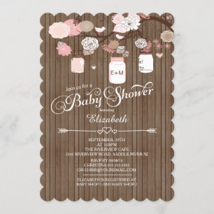 Invitación El país ruso Mason Jar Chicas Baby Shower