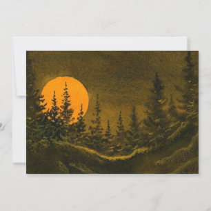 Invitación El paisaje de la noche del campo de los cazadores 