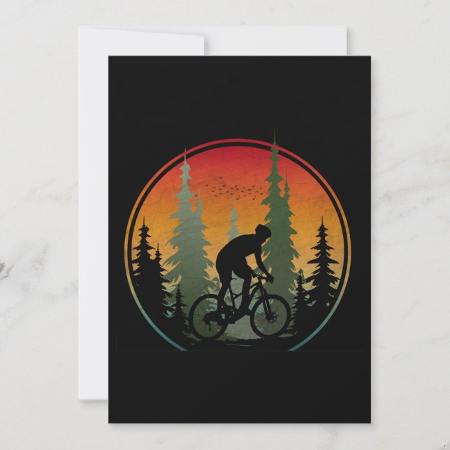 Invitación El paisaje natural de la bicicleta de sol (Anverso)