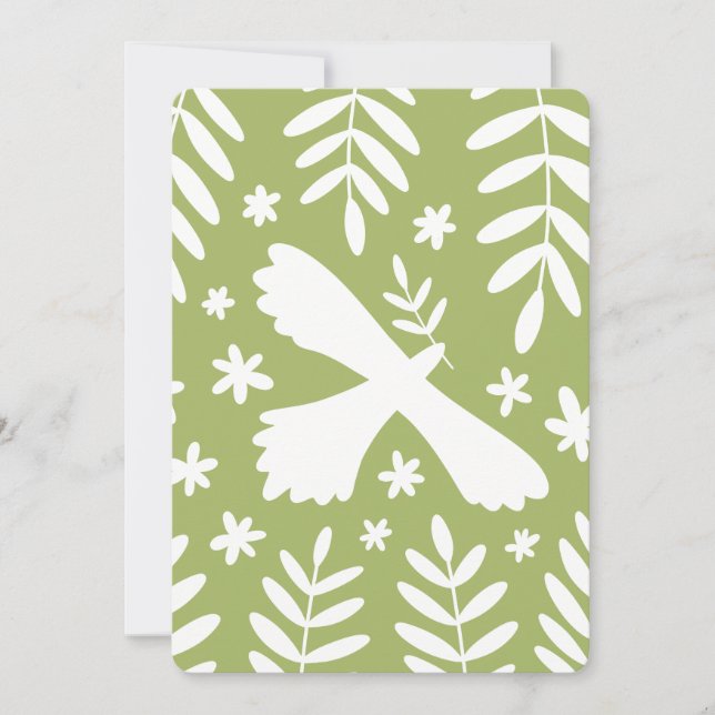 Invitación El pájaro blanco (Anverso)