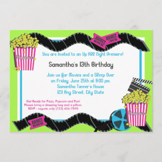 Invitación El palomitas de maíz y la película