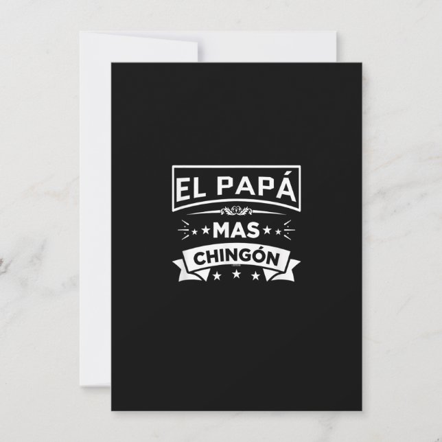 Invitación El Papa Más Chingón Funny Spanish Mexican Fathers (Anverso)