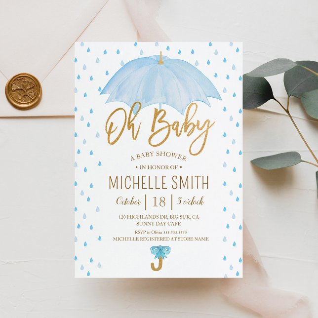 Invitación El paraguas del amor salpicando Baby Shower (Subido por el creador)