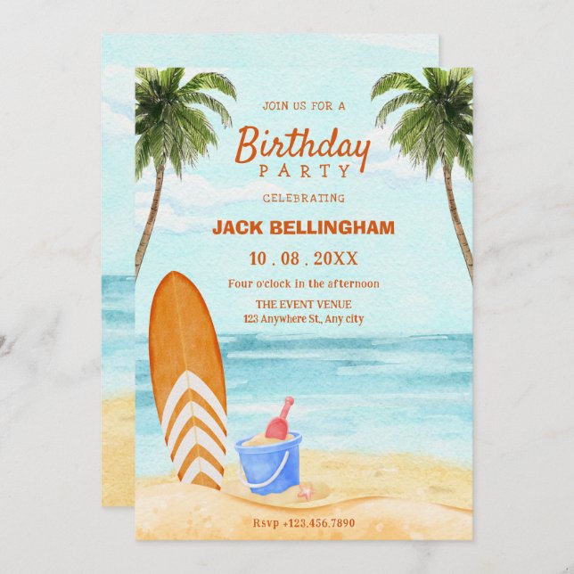 Invitación El paraíso de la playa acuática