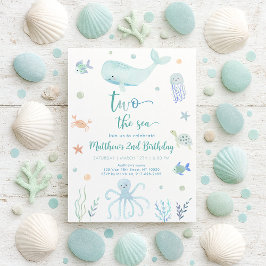 Invitación El Pastel Azul Dos Aniversario del Mar