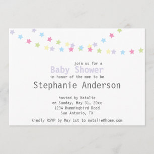 Invitación El pastel colorido de Baby Shower protagoniza la
