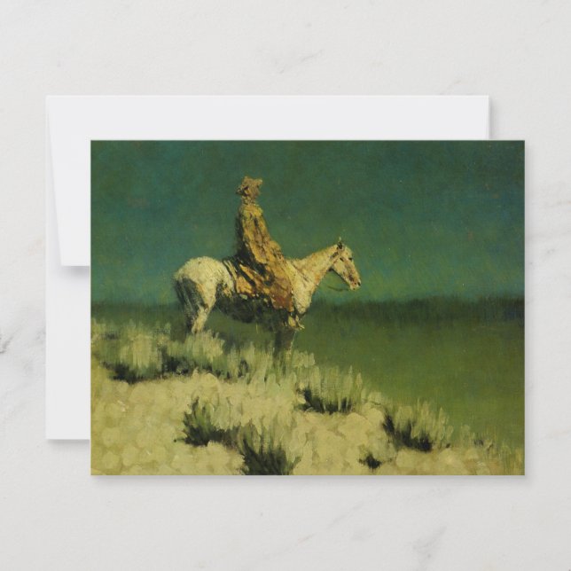 Invitación El pastor nocturno de Frederic Remington (alrededo (Anverso)