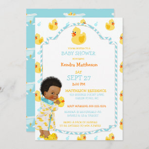 Invitación El pato de caucho indiferente género africano-amer