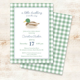 Invitación El pato mallard Duckling Country Hunting Baby Show