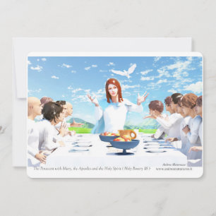 Invitación El Pentecostés - María, Apóstoles y el Espíritu Sa