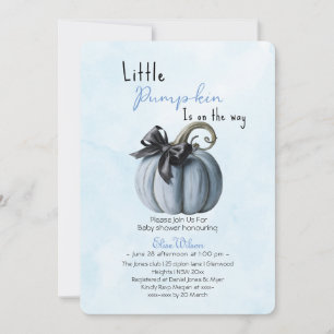 Invitación El pequeño arco de calabaza rosa está en camino2
