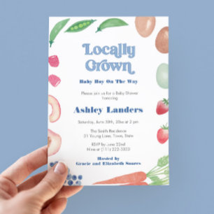 Invitación El pequeño Baby Shower del mercado de los agricult