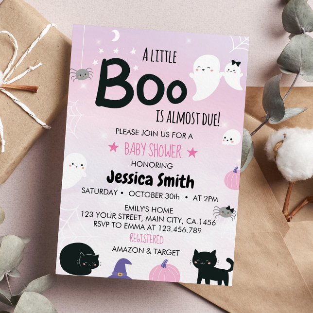Invitación El Pequeño Boo Casi Se Debe A Baby Shower Fantasma (Subido por el creador)