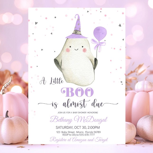 Invitación El Pequeño Boo casi se debe a la ducha de bebé (little boo baby shower, ghost baby shower, halloween baby shower, bow baby shower theme, fall baby s)