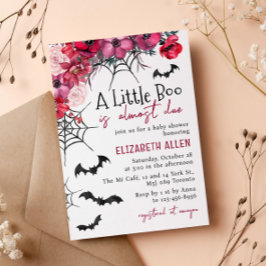 Invitación El Pequeño Boo De Halloween casi Se Debe A Baby Sh