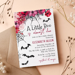 Invitación El Pequeño Boo De Halloween casi Se Debe A Baby Sh