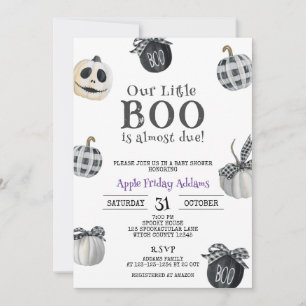 Invitación El pequeño BOO está a punto de llegar, Baby Shower