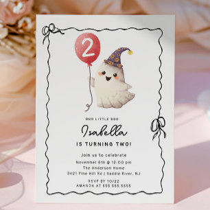 Invitación El pequeño boo se acaba el cumpleaños fantasma