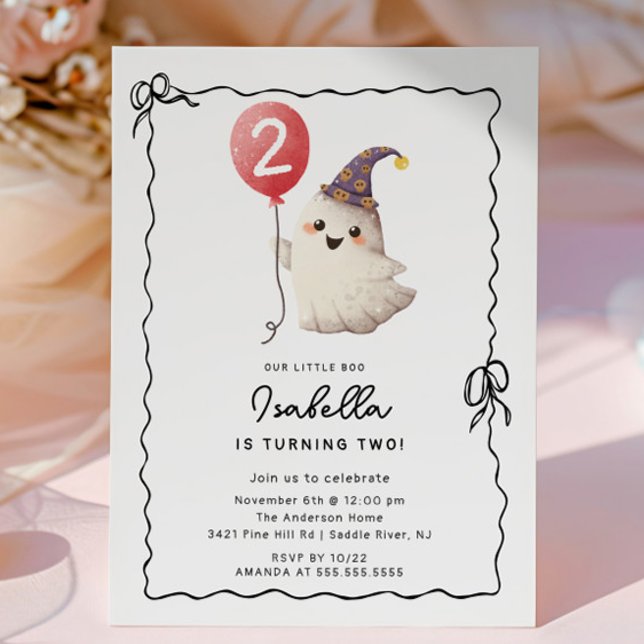 Invitación El pequeño boo se acaba el cumpleaños fantasma (Subido por el creador)