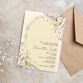 Invitación El pequeño Chica de flores silvestres Baby Shower