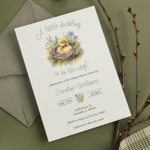 Invitación El Pequeño Cochecito Está En Camino De La Baby Sho