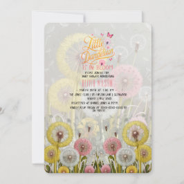 Invitación El pequeño dandelia está en la ducha de bebé en fl