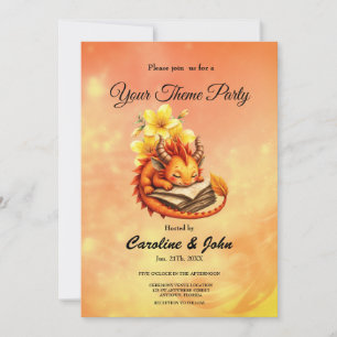 Invitación El pequeño dragón místico. 