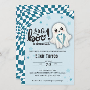 Invitación El pequeño fantasma azul casi se debe a Baby Showe