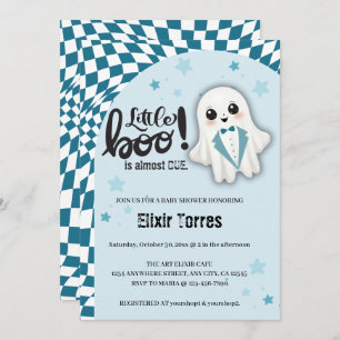 Invitación El pequeño fantasma azul casi se debe a Baby Showe