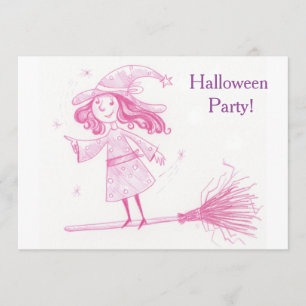 Invitación El pequeño fiesta de Halloween de la BRUJA invita