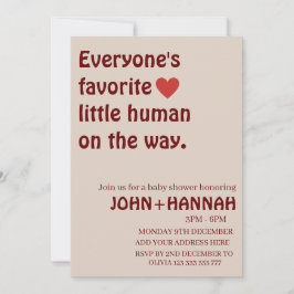 Invitación El pequeño humano favorito de todos en la ducha de