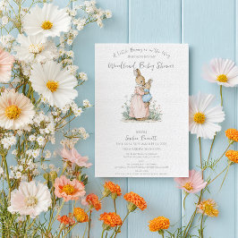 Invitación El pequeño Peter Rabbit y la mamá Baby Shower