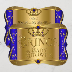 Invitación El pequeño príncipe Baby Shower Boy Regal Corona A