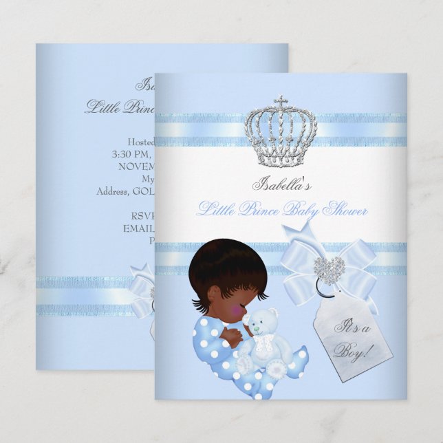 Invitación El pequeño príncipe Baby Shower Cute Niño Juguete (Anverso / Reverso)